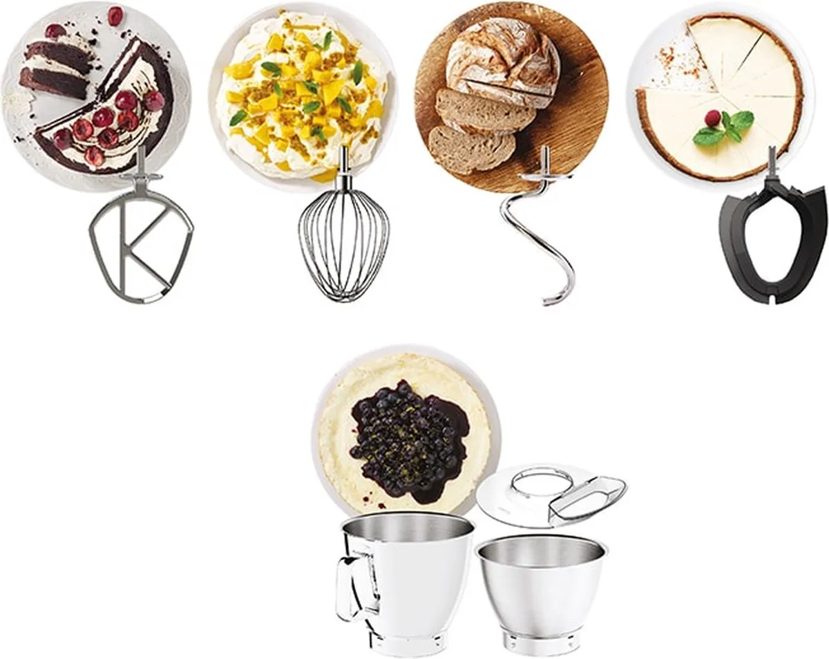 Kenwood Chef Titanium Baker KVL85.004SI Keukenmachine 1200W - Zilver