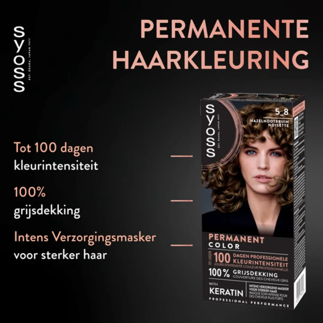 SYOSS Coloration 5-8 Hazelnootbruin Haarverf - 15 Stuks