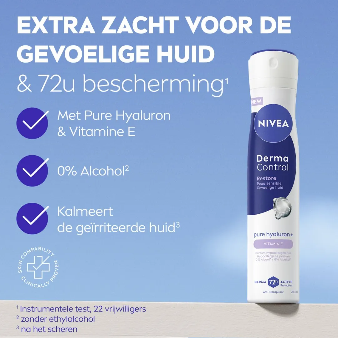 NIVEA Derma Control Restore Deodorant Spray 200ml - 6x