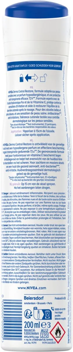 NIVEA Derma Control Restore Deodorant Spray 200ml - 6x - afbeelding 6 van 6
