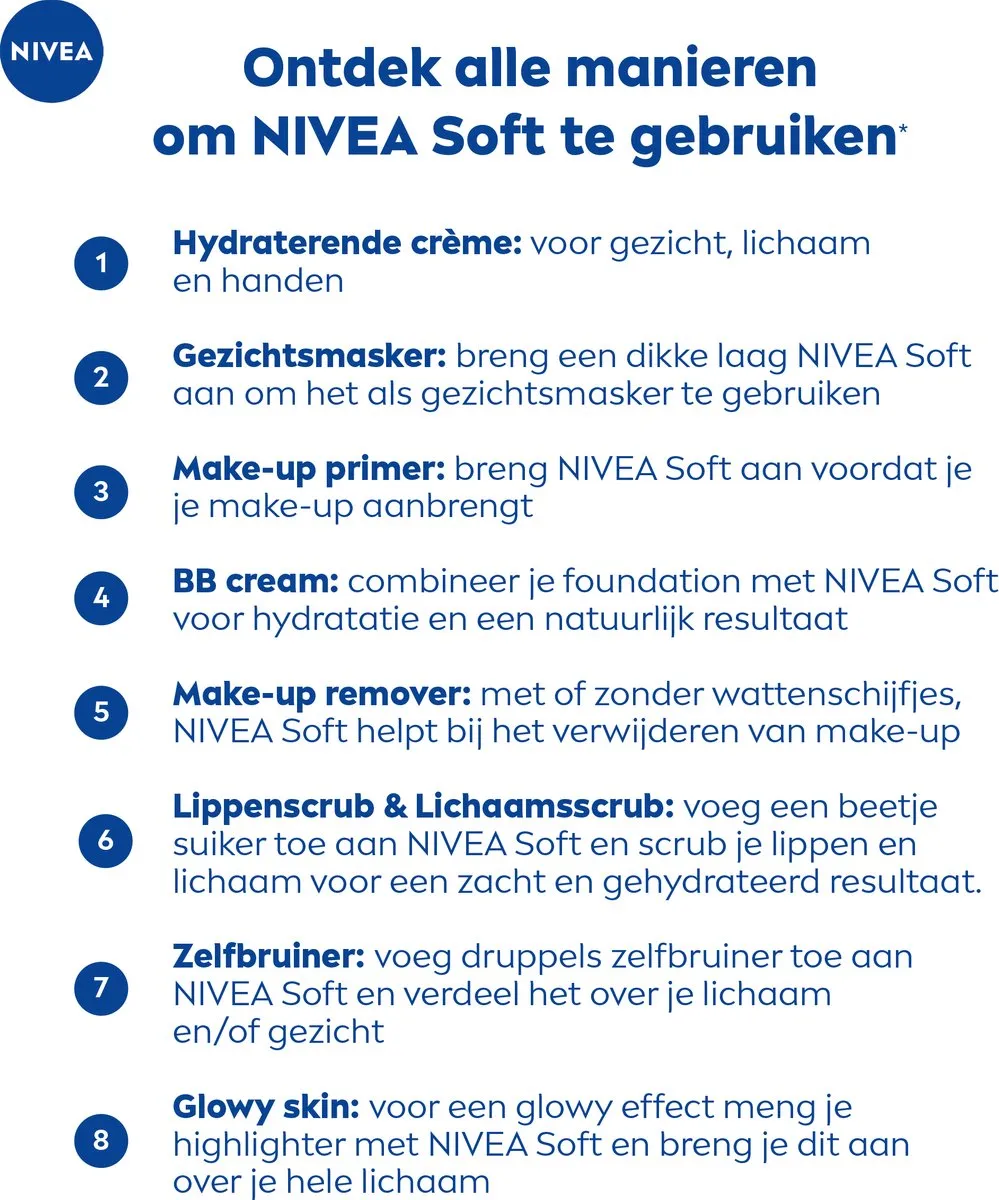 NIVEA Soft Bodycrème 450ml - 6 Stuks