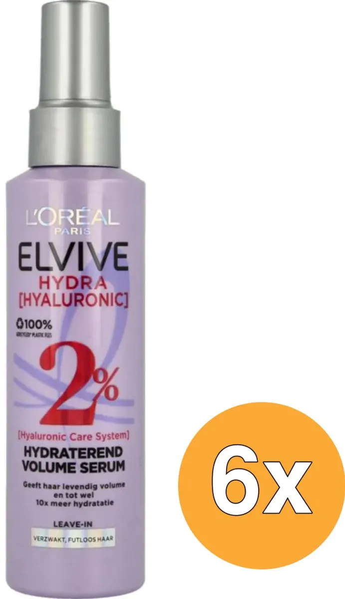 L'Oréal Paris Elvive Hydra Hyaluronic Leave-in Spray 150ml - 6 Stuks - afbeelding 6 van 6