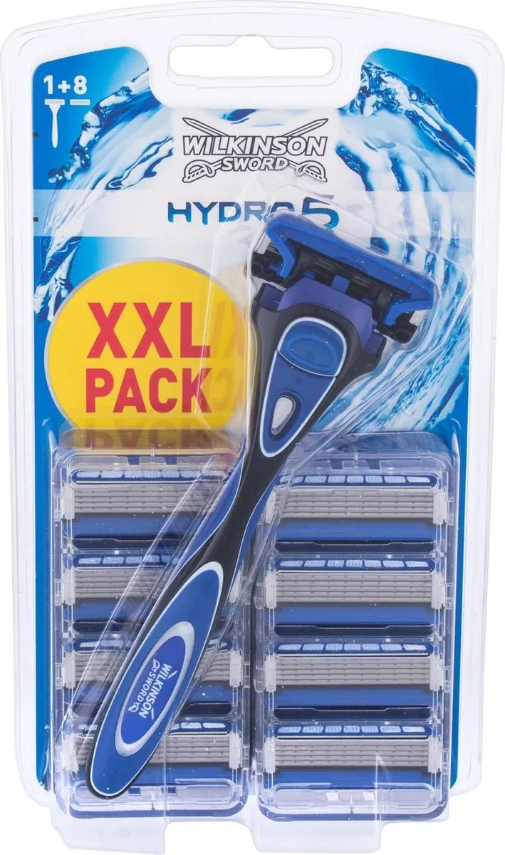 Wilkinson Sword Hydro 5 Scheersysteem - 9 Mesjes - Blauw/Zwart