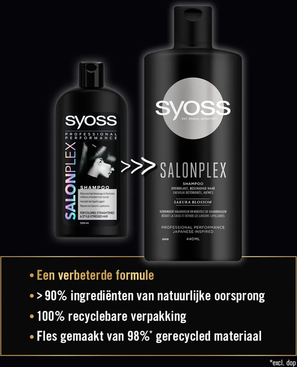 SYOSS Salonplex Shampoo Overbelast Beschadigd Haar 440ml
