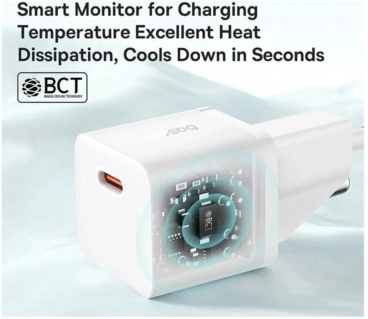 Baseus GaN5 20W USB-C Snellader - Wit