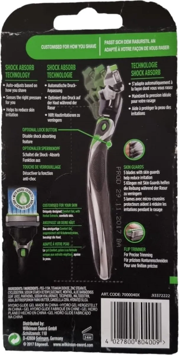 Wilkinson Sword Hydro 5 Recharge Rasierapparaat - 5 Stuks - Groen