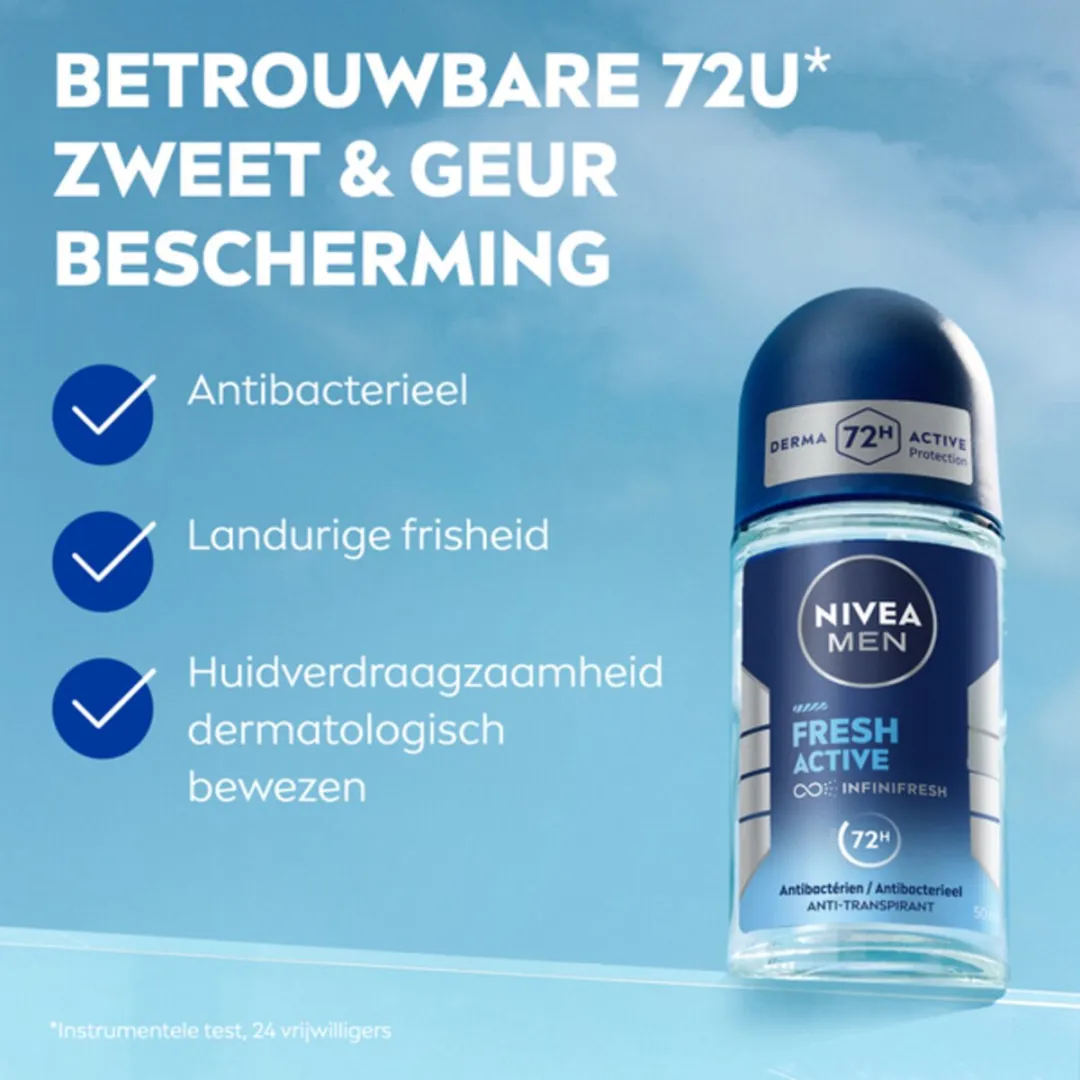 NIVEA Men Fresh Active Deodorant Roller