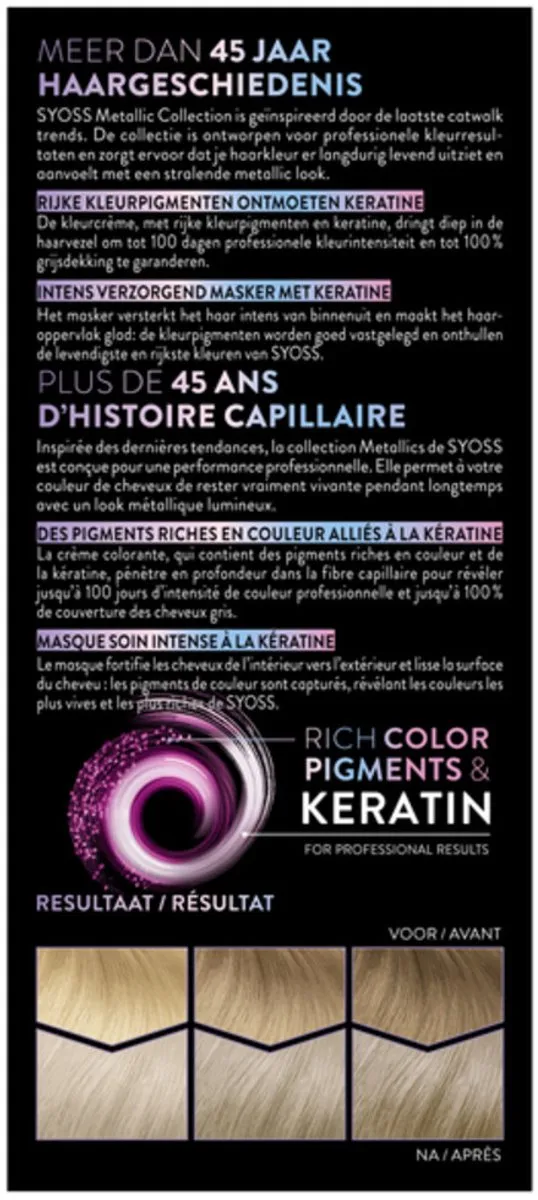 SYOSS Coloration 9-53 Silver Blush Haarverf - 15 Stuks