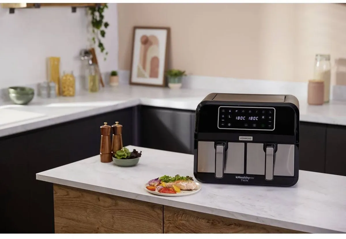 Kenwood HFM20.000MB Dubbele Heteluchtfriteuse 8L - 1700W - Zwart
