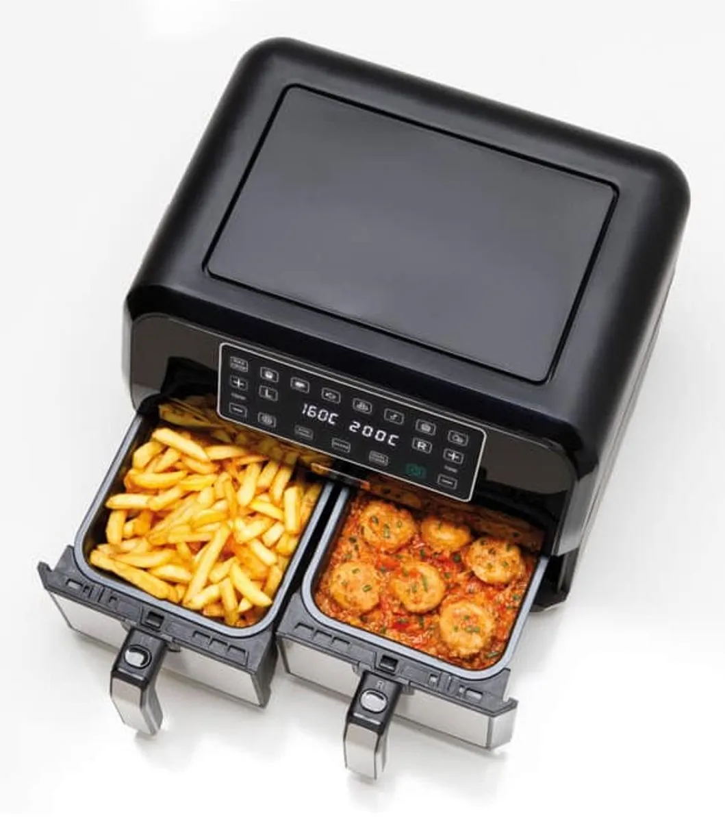 Kenwood HFM20.000MB Dubbele Heteluchtfriteuse 8L - 1700W - Zwart