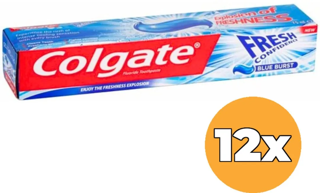 Colgate Fresh Confidence Blue Burst Tandpasta - 12x75ml
