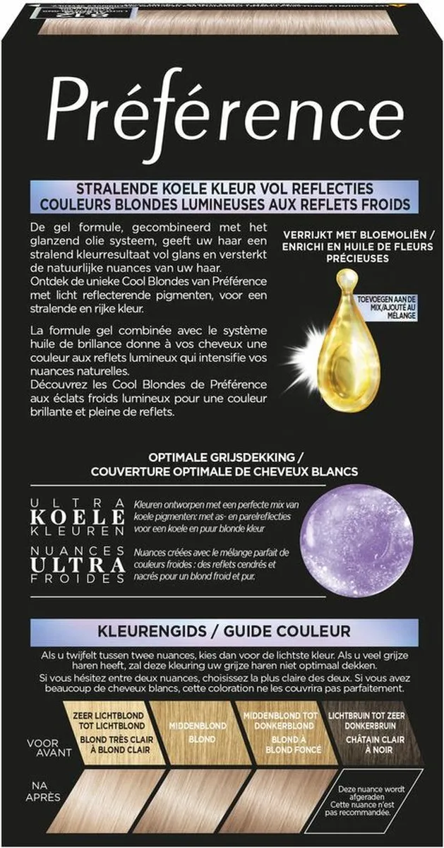 L'Oréal Paris Préférence Cool Blondes 8.12 Alaska Haarverf - Permanent - 996ml
