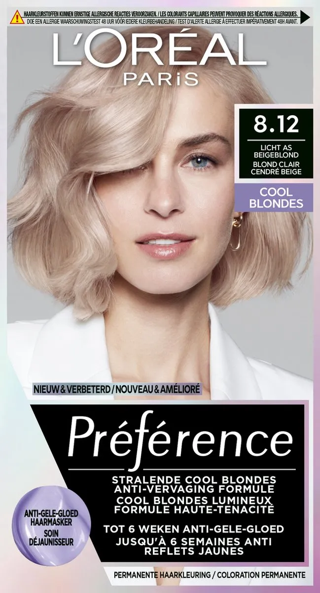 L'Oréal Paris Préférence Cool Blondes 8.12 Alaska Haarverf