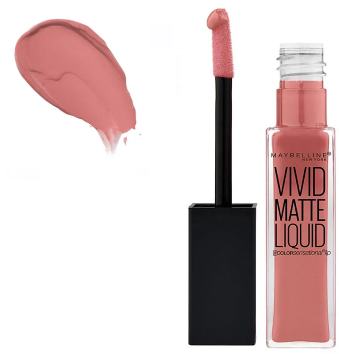 Maybelline Vivid Matte Liquid Lippenstift 07 Blushing Beige