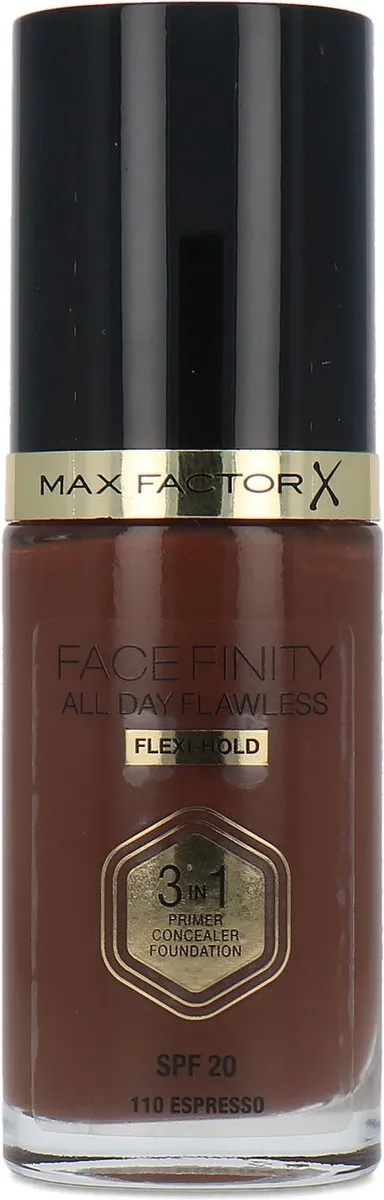 Max Factor Facefinity 3-in-1 Flexi-Hold Foundation 110 Espresso