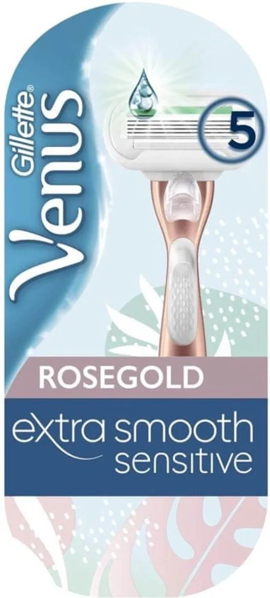 Gillette Venus Pro Smooth Sensitive Scheersysteem - 1 Handvat + 2 Mesjes - Rosegold