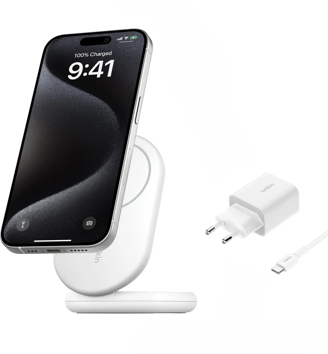 Belkin WIB007vfWH Draadloze Oplader Qi2