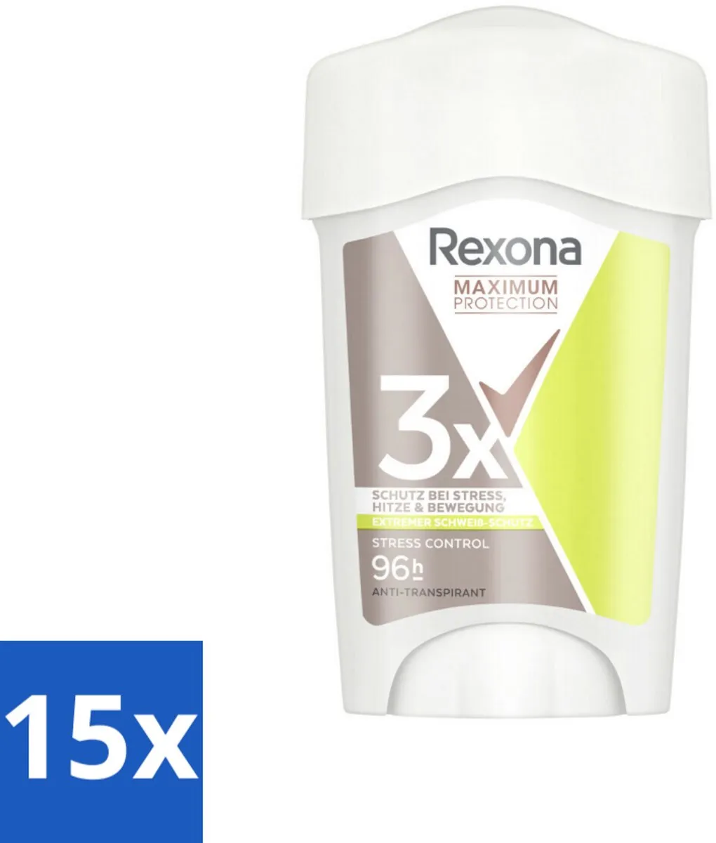 Rexona Deodorant Stick Maximum Protection Stress Control Dry 15x45ml