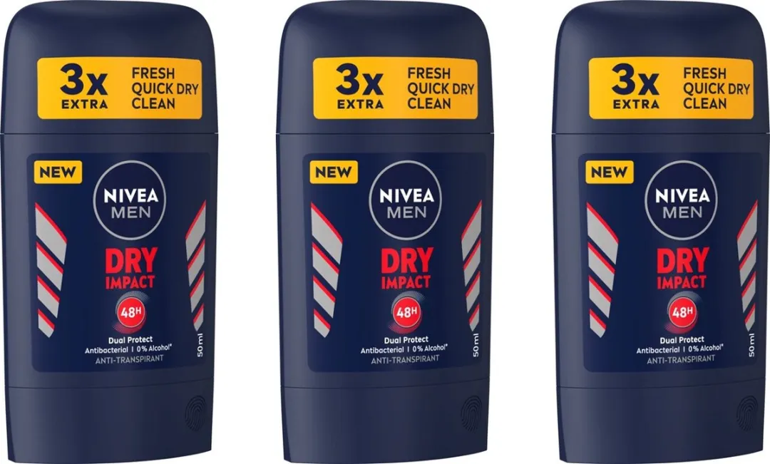 NIVEA Deo Stick Dry Impact 3x50ml