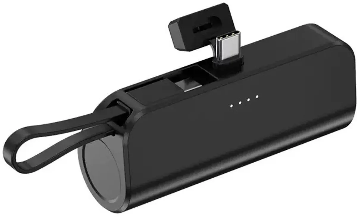 Powerbank 10.000 mAh (USB-C) - Compact formaat - Externe Batterij - 2in1 Geïntegreerde Kabel - Mini Powerbank - USB-C Kabel- Iphone - samsung - verschillende kleuren