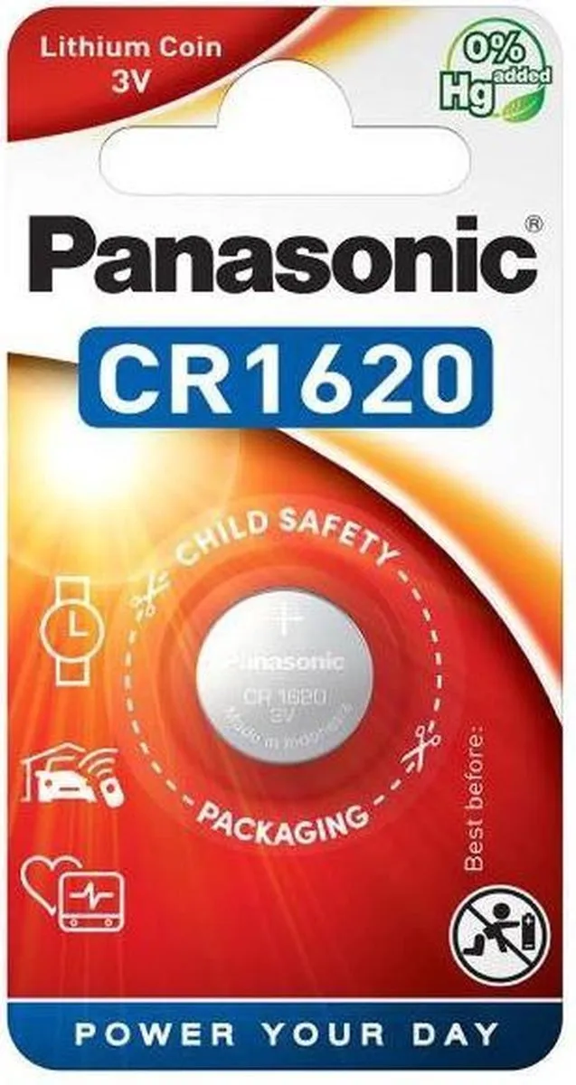 Panasonic CR1620 Lithium Knoopcel 3V