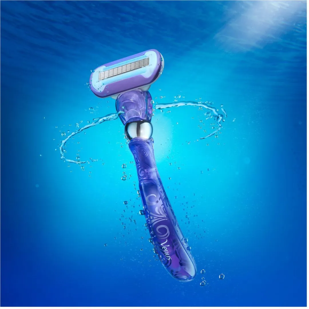 Gillette Venus Swirl Flexiball Scheersysteem - 5 Bladen - 3 Stuks - Paars