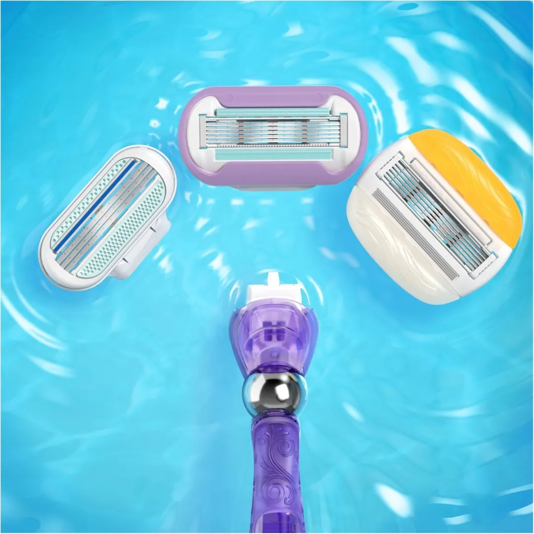 Gillette Venus Swirl Flexiball Scheersysteem - 5 Bladen - 3 Stuks - Paars
