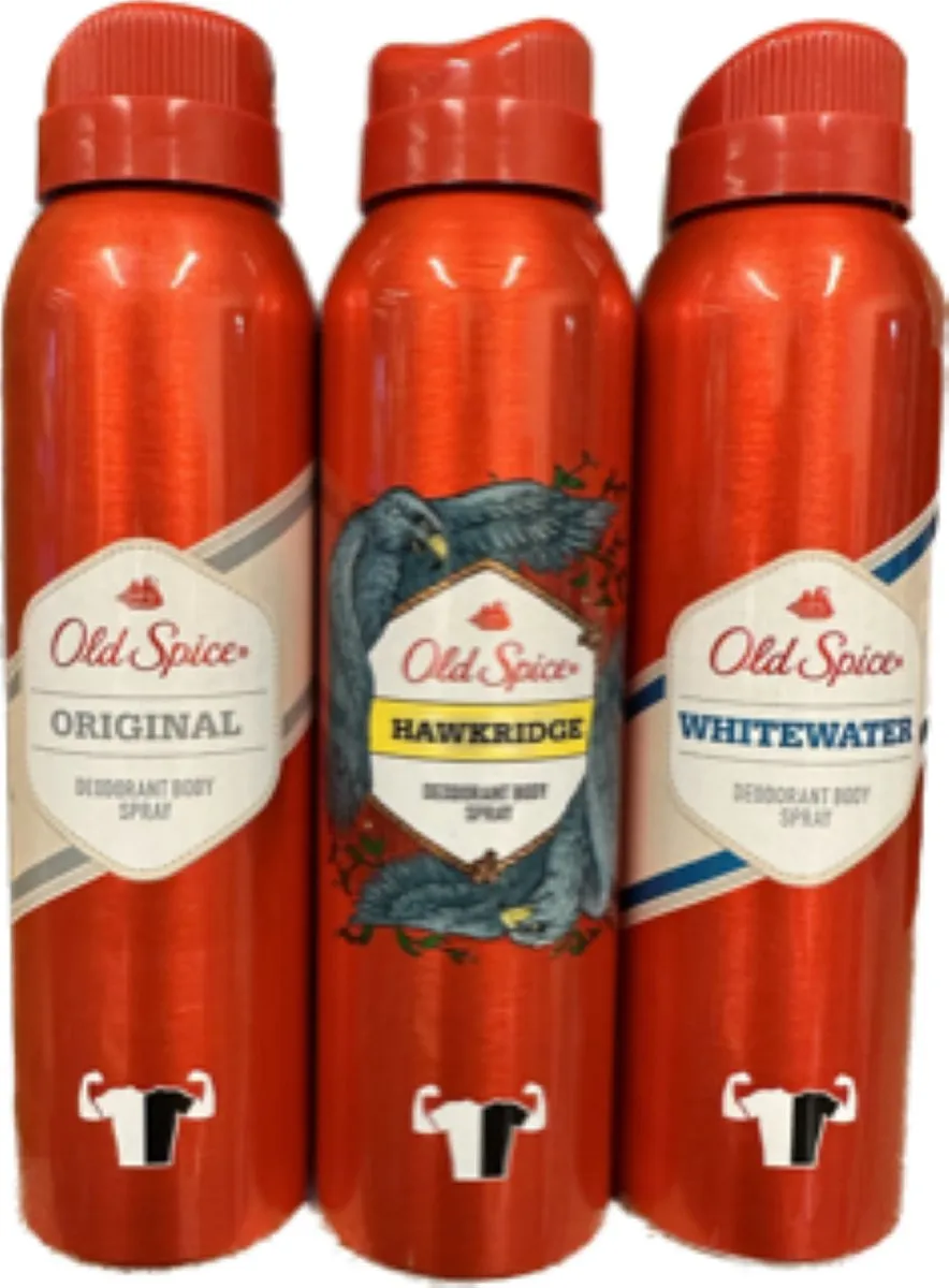 Old Spice Deo Spray Try Out - 3x150ml - Original/Wolfthorn/Whitewater
