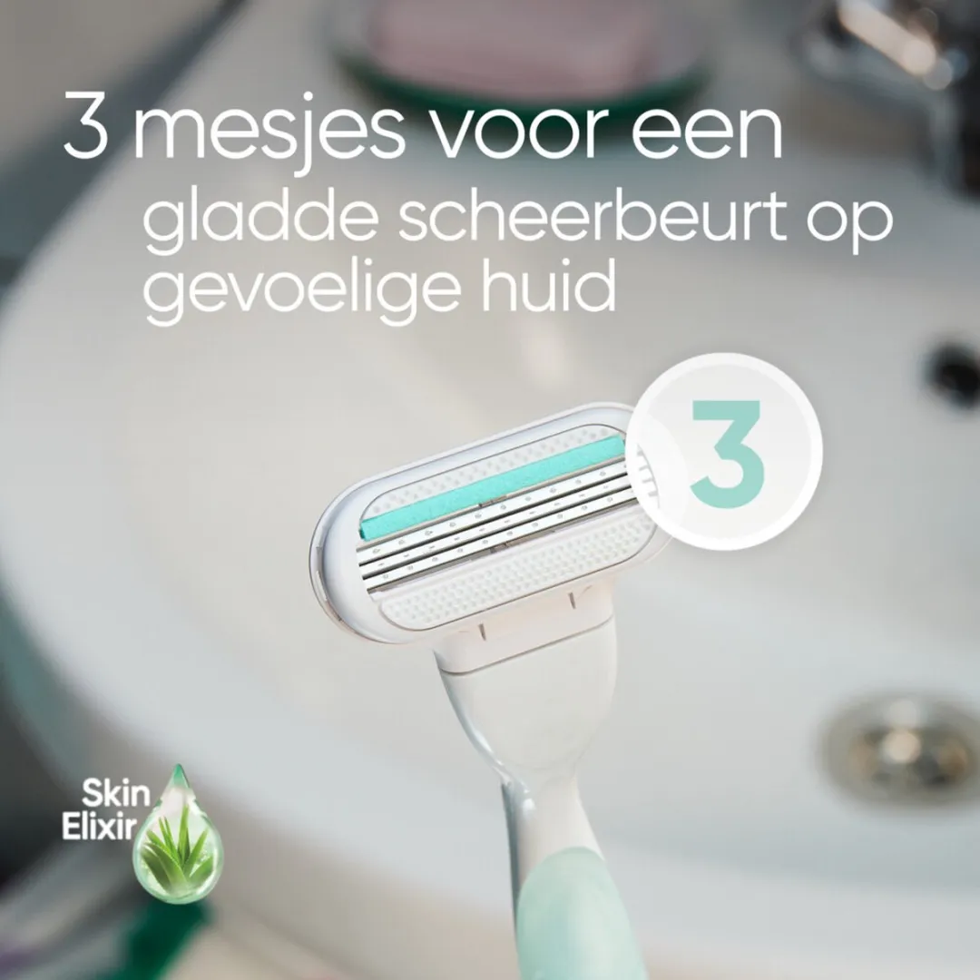 Gillette Venus Smooth Sensitive Scheermesjes 8 Stuks - 3 Bladen