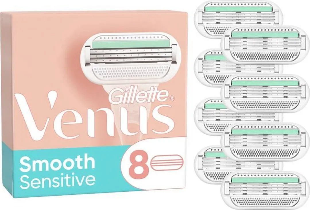 Gillette Venus Smooth Sensitive Scheermesjes 8 Stuks - 3 Bladen