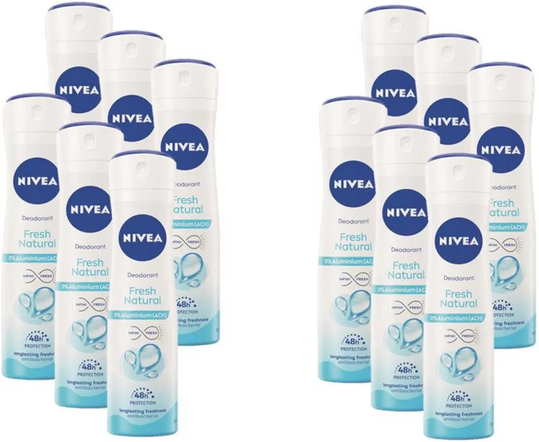 NIVEA Deodorant Spray Fresh Natural 150ml - 12 Stuks