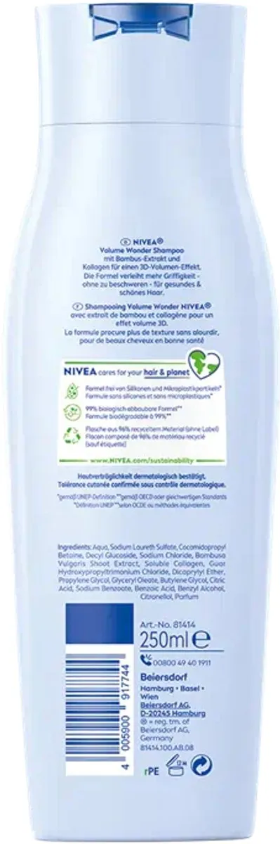 NIVEA Volume Wonder Shampoo 250ml - afbeelding 6 van 6