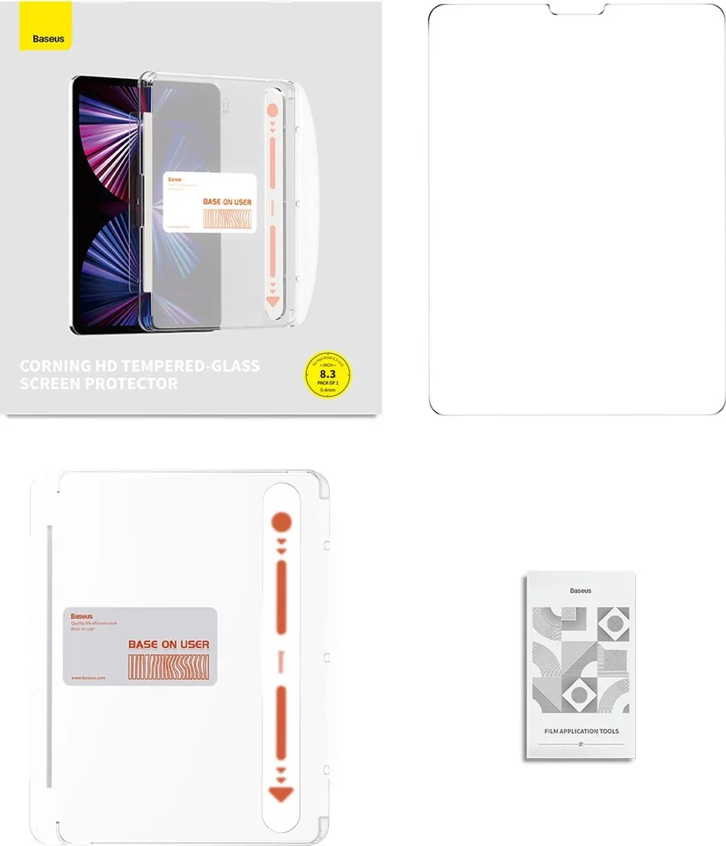 Baseus Crystal Gehard Glas iPad Mini 6/8,3" - Transparant - afbeelding 2 van 6