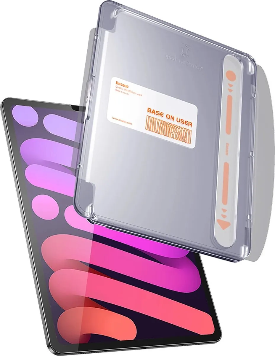 Baseus Crystal Gehard Glas iPad Mini 6/8,3" - Transparant - afbeelding 4 van 6