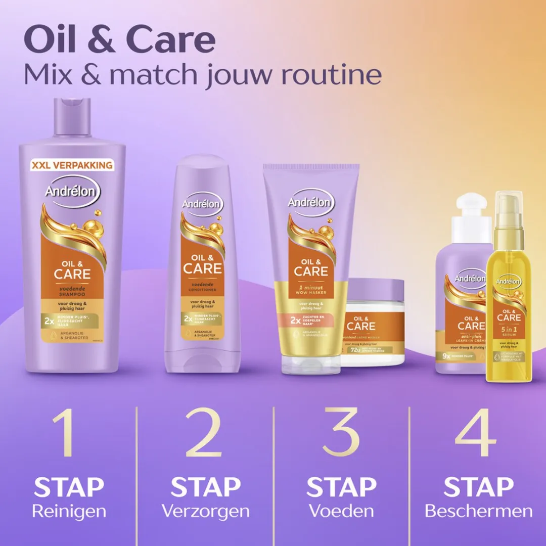 Andrélon Oil & Care Arganolie Shampoo 685ml - 6 Stuks