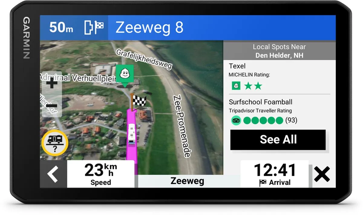 Garmin CamperCam 795 Navigatiesysteem - 7" Full HD - Zwart