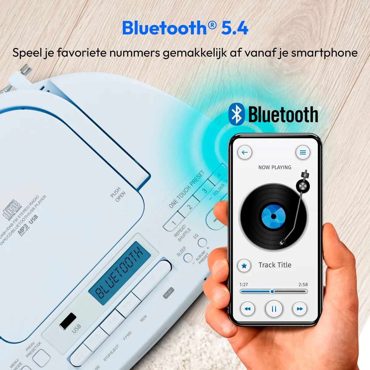 Medion DRX-1 Plus Boombox - Blauw - afbeelding 6 van 6