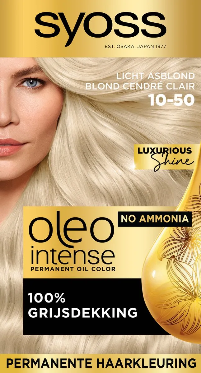 SYOSS Oleo Intense Licht Asblond Haarverf 115ml