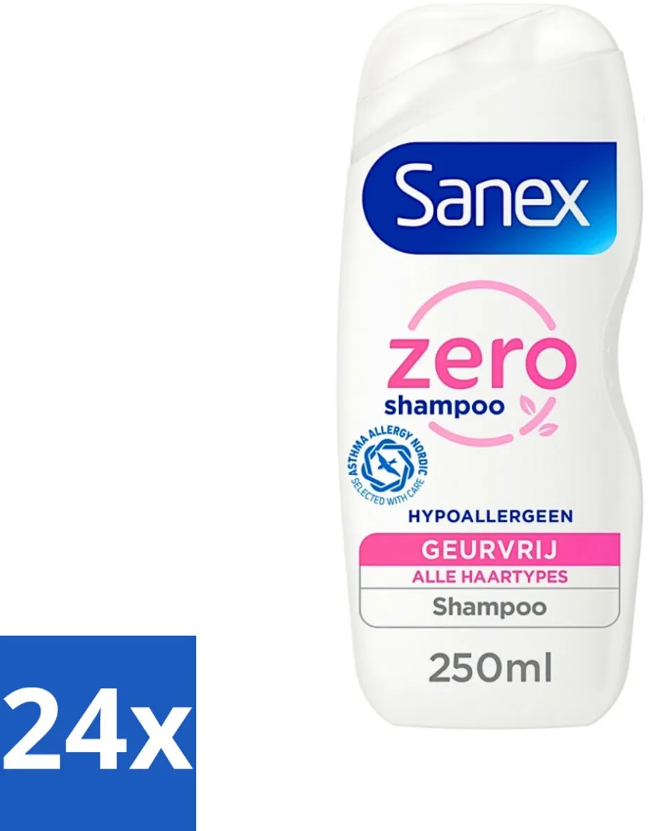 Sanex Zero% Normal Hair Shampoo 250ml - 24 Stuks