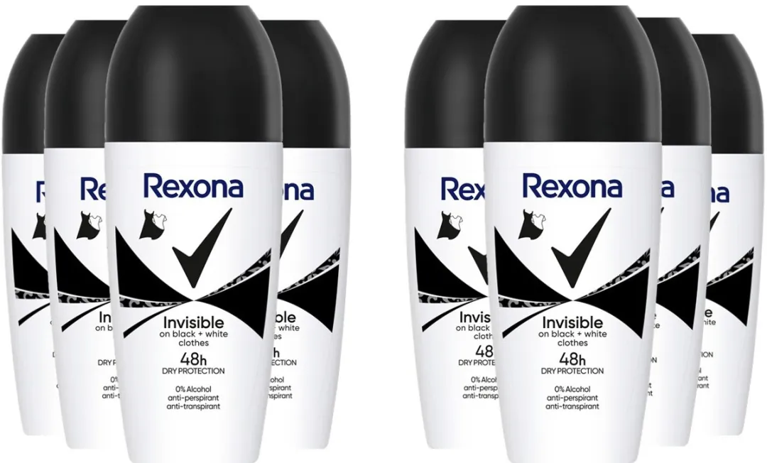 Rexona Deo Roller Invisible Black & White 8x50ml