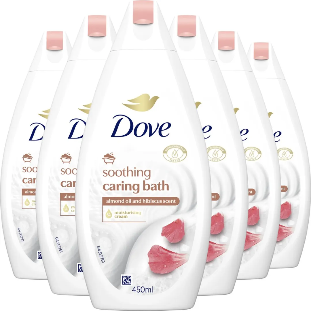 Dove Soothing Caring Bath Badcrème - 6x450ml