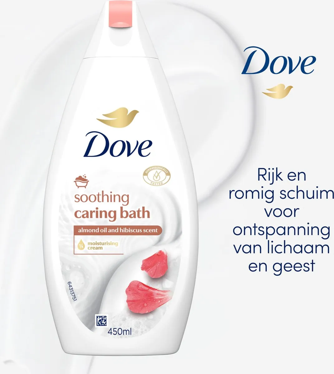 Dove Soothing Caring Bath Badcrème - 6x450ml