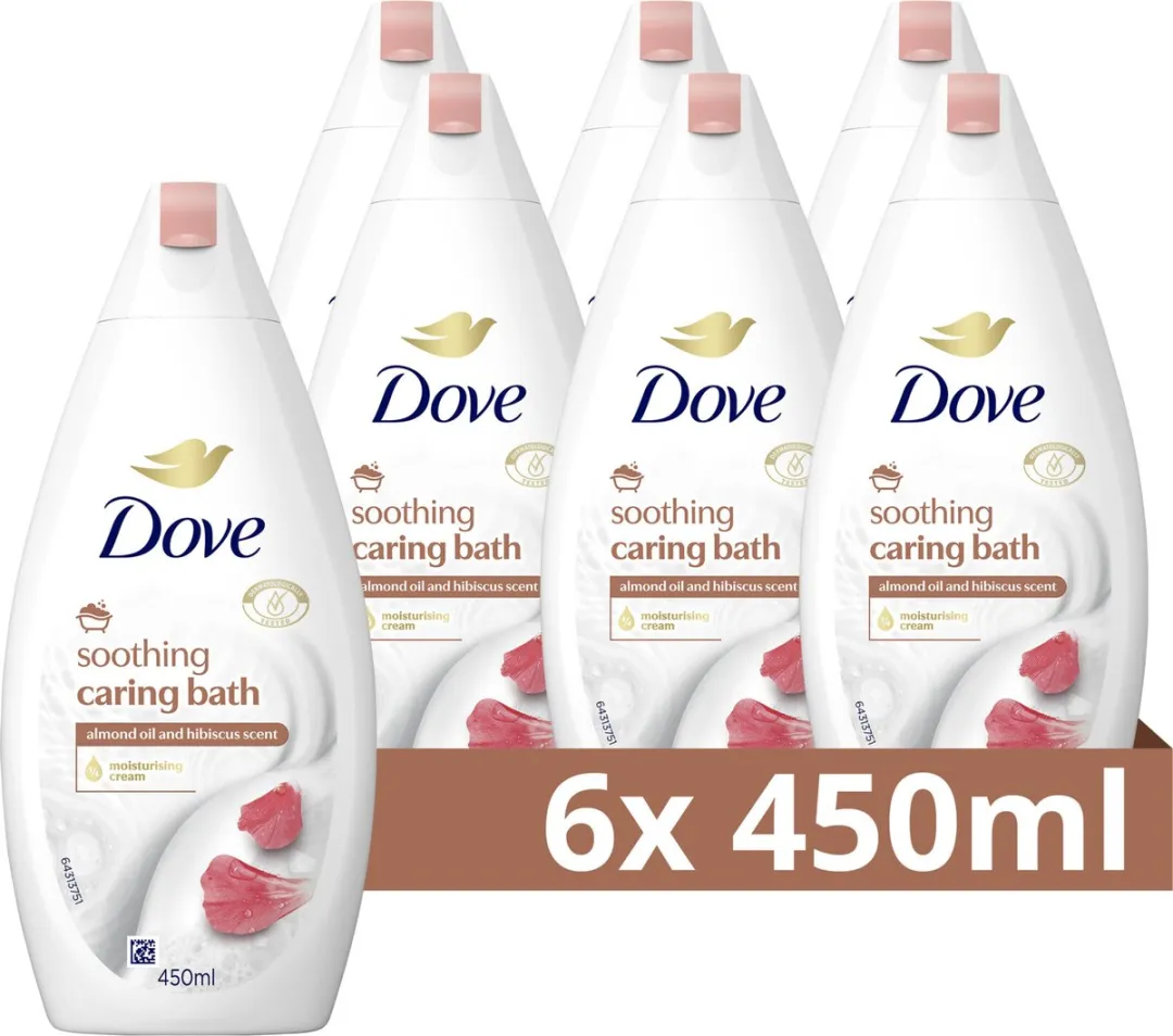 Dove Soothing Caring Bath Badcrème - 6x450ml