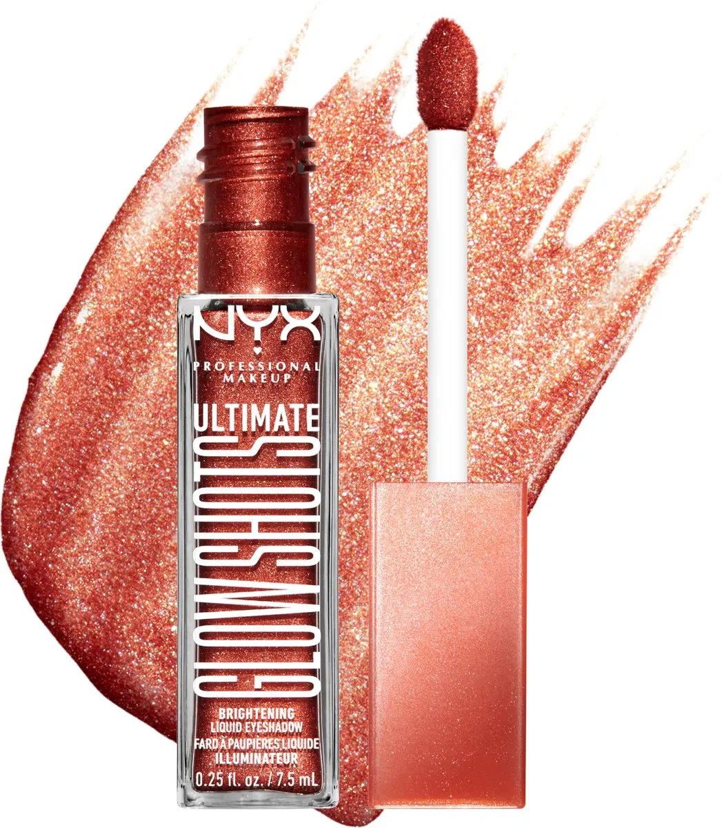 NYX Professional Makeup Ultimate Glow Shots Clementine Fine Vloeibare Oogschaduw 7.2ml