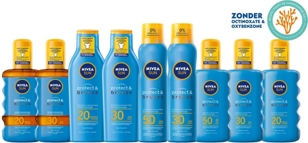 NIVEA Sun Protect & Bronze Zonnemelk SPF 30 - 2x200ml