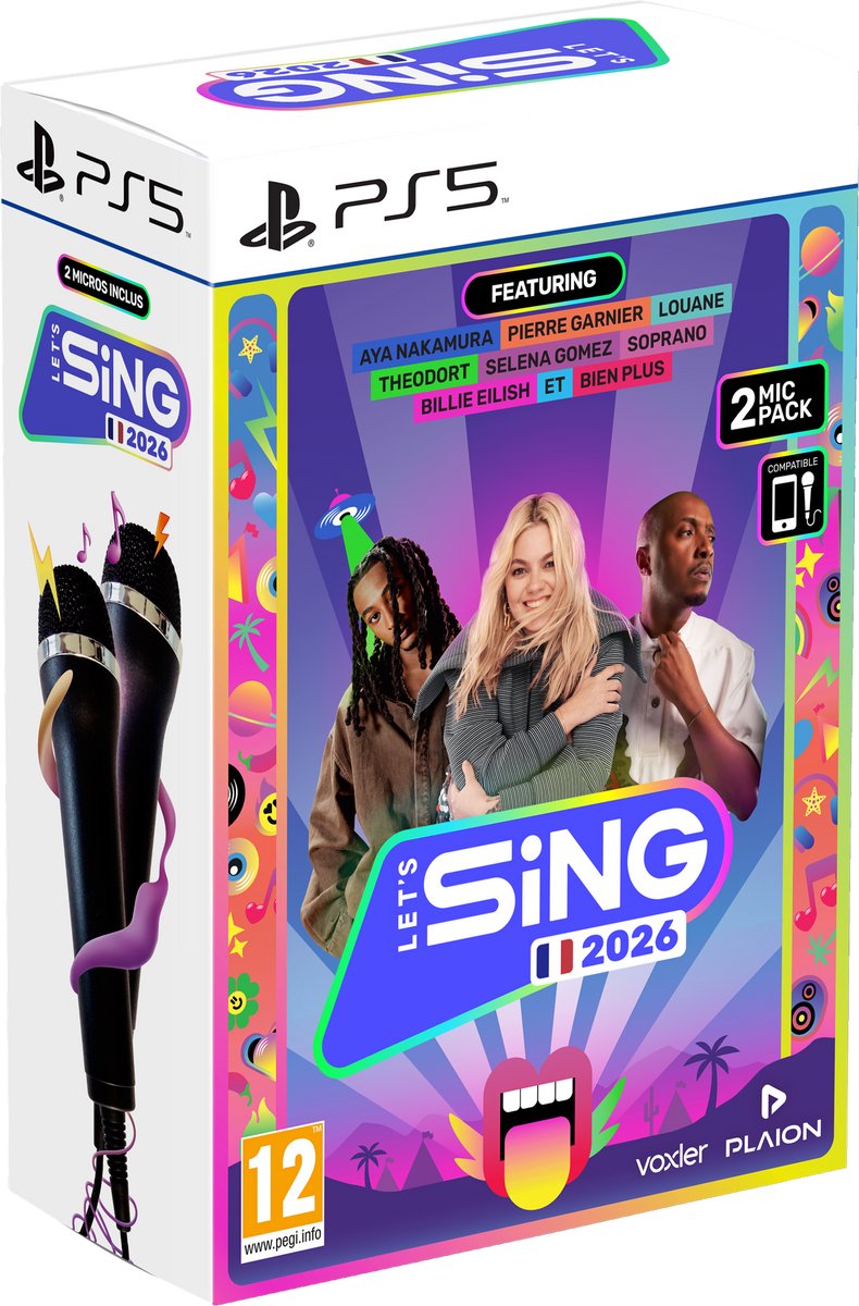 Let's Sing 2026 + 2 Microphones Version Française - PS5