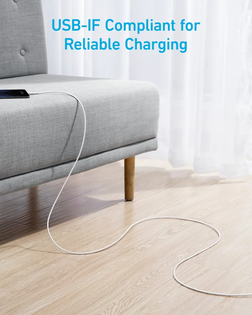 Anker 322 USB-A naar USB-C Kabel 15W 0.9M Wit
