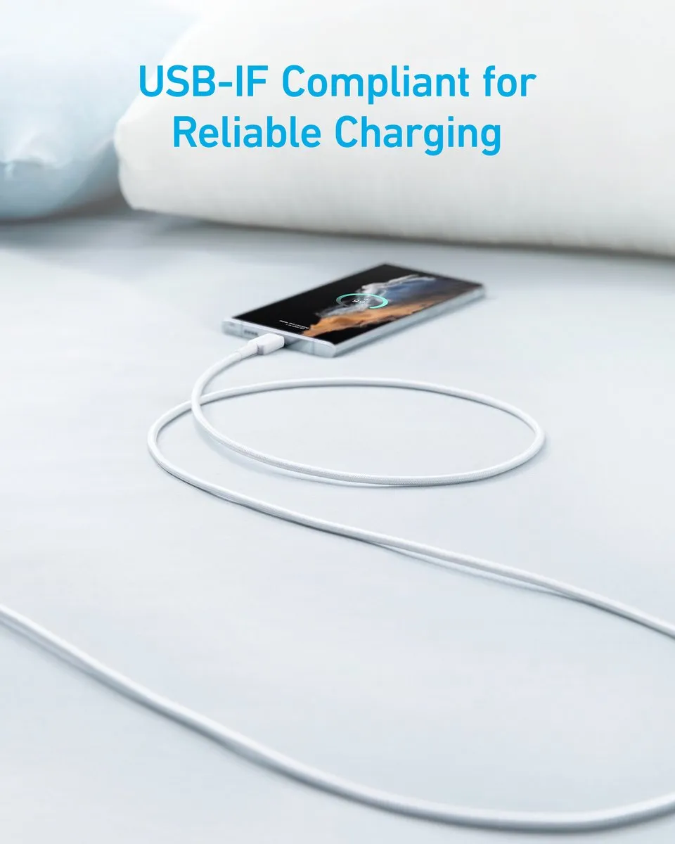 Anker 322 USB-A naar USB-C Kabel 15W 0.9M Wit