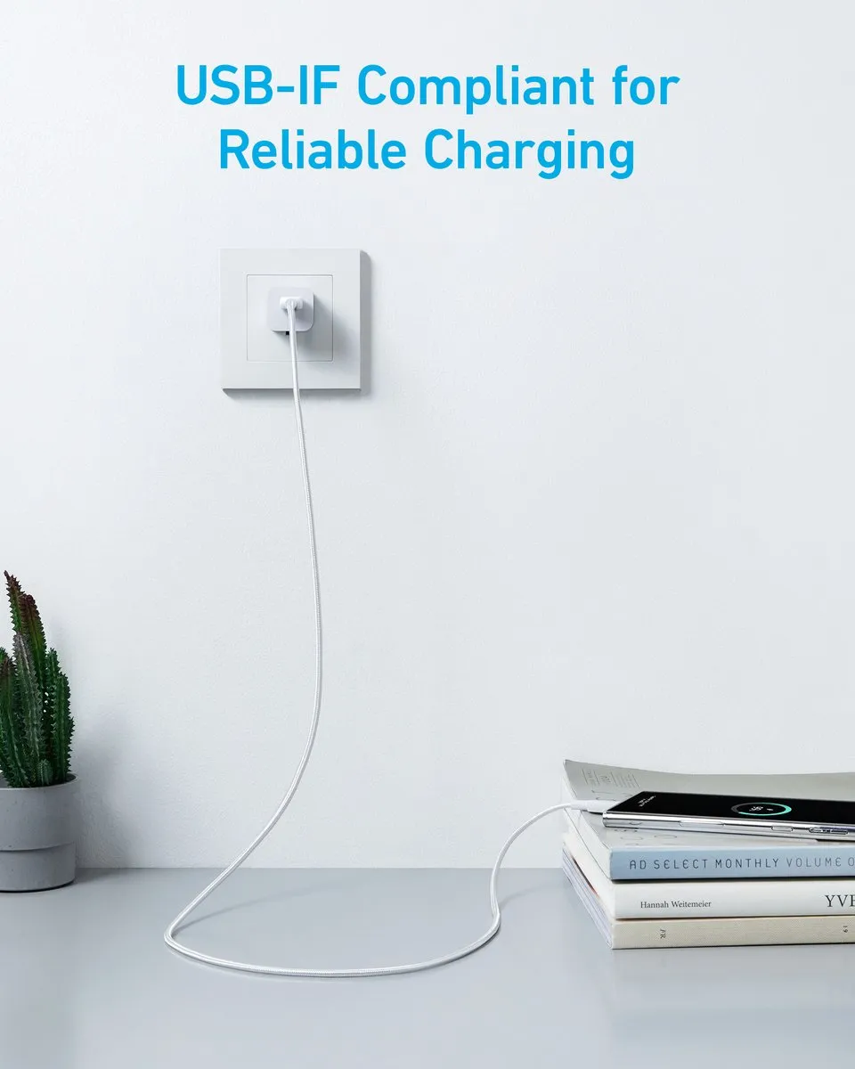 Anker 322 USB-A naar USB-C Kabel 15W 0.9M Wit