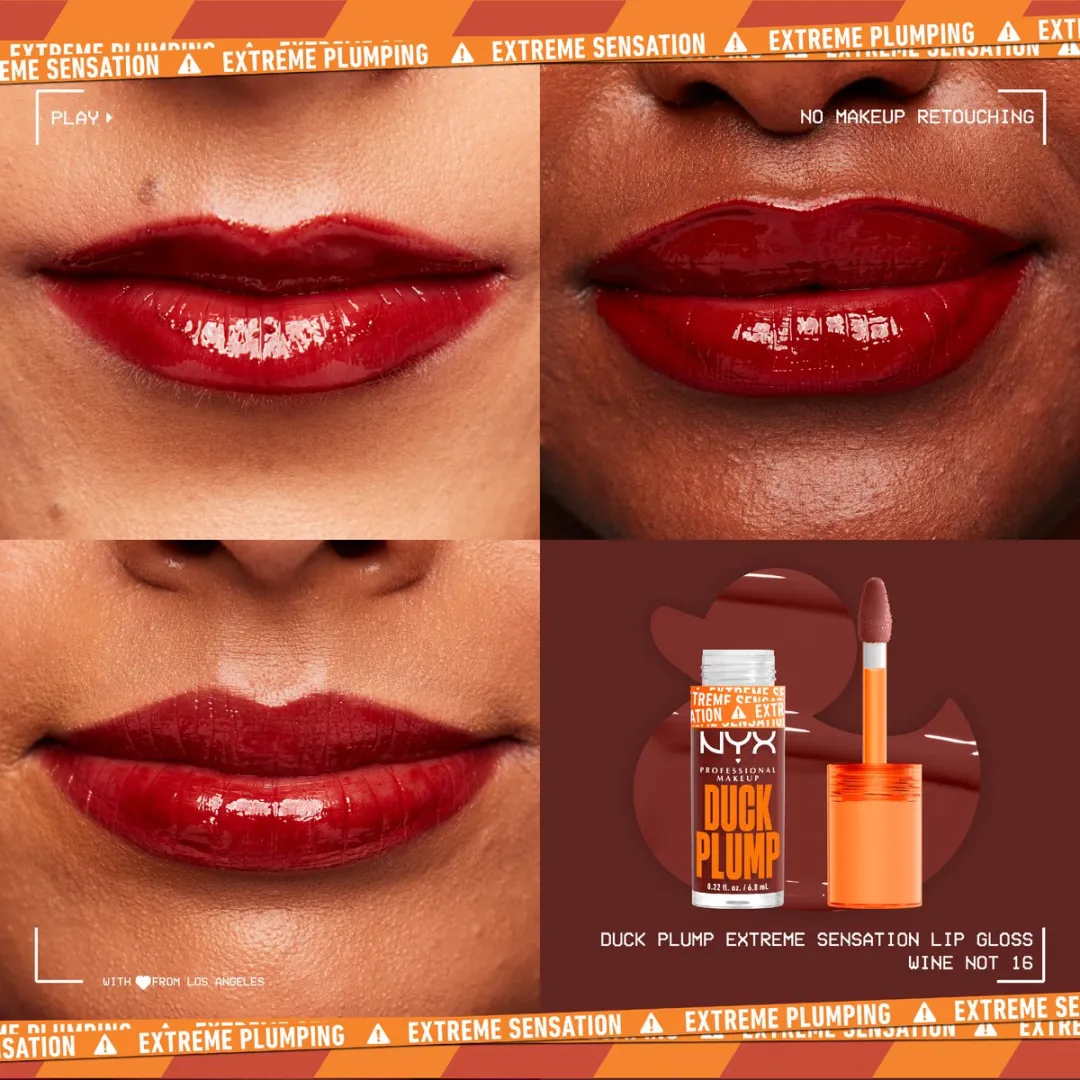 NYX Duck Plump Plumping Lipgloss Wine Not - Rood 6,8ml